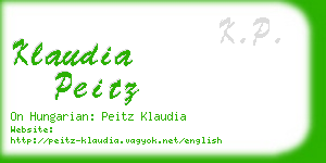 klaudia peitz business card